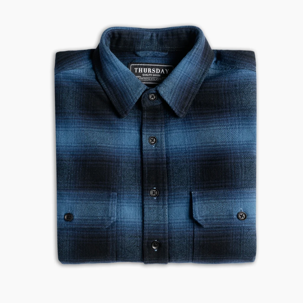 Summit Flannel Shirt | Navy - Thursday Boots