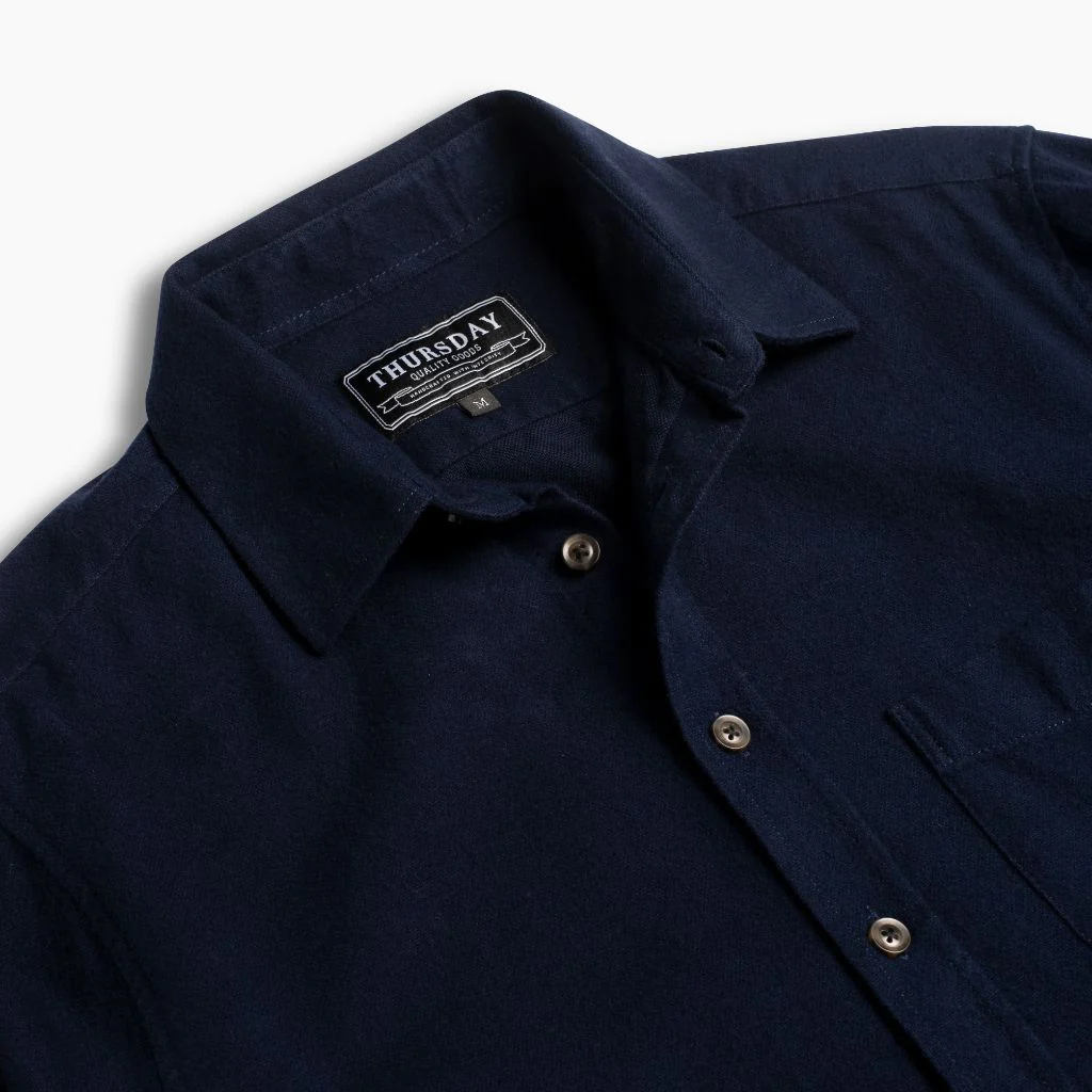 Solid Shirt | Navy - Thursday Boots