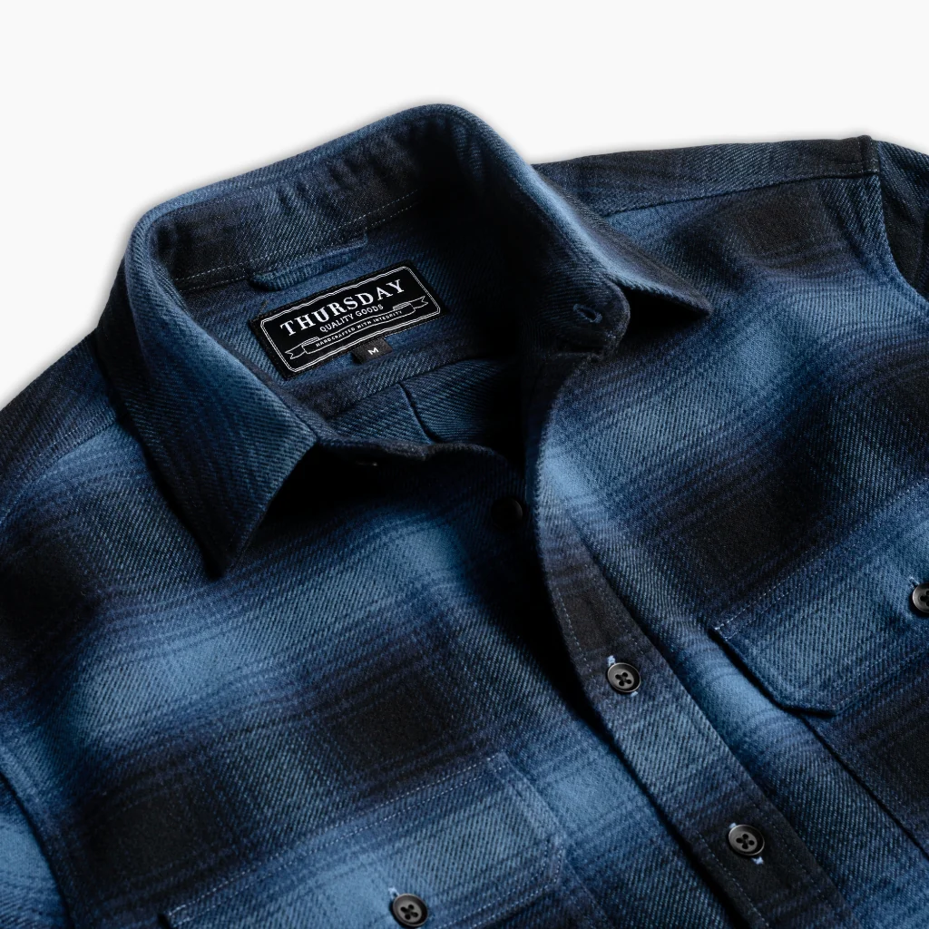 Summit Flannel Shirt | Navy - Thursday Boots