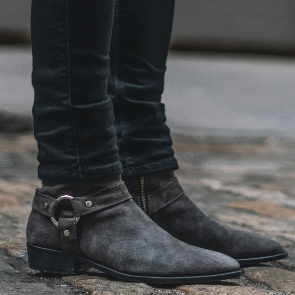 Harness | Grey Suede - Thursday Boots
