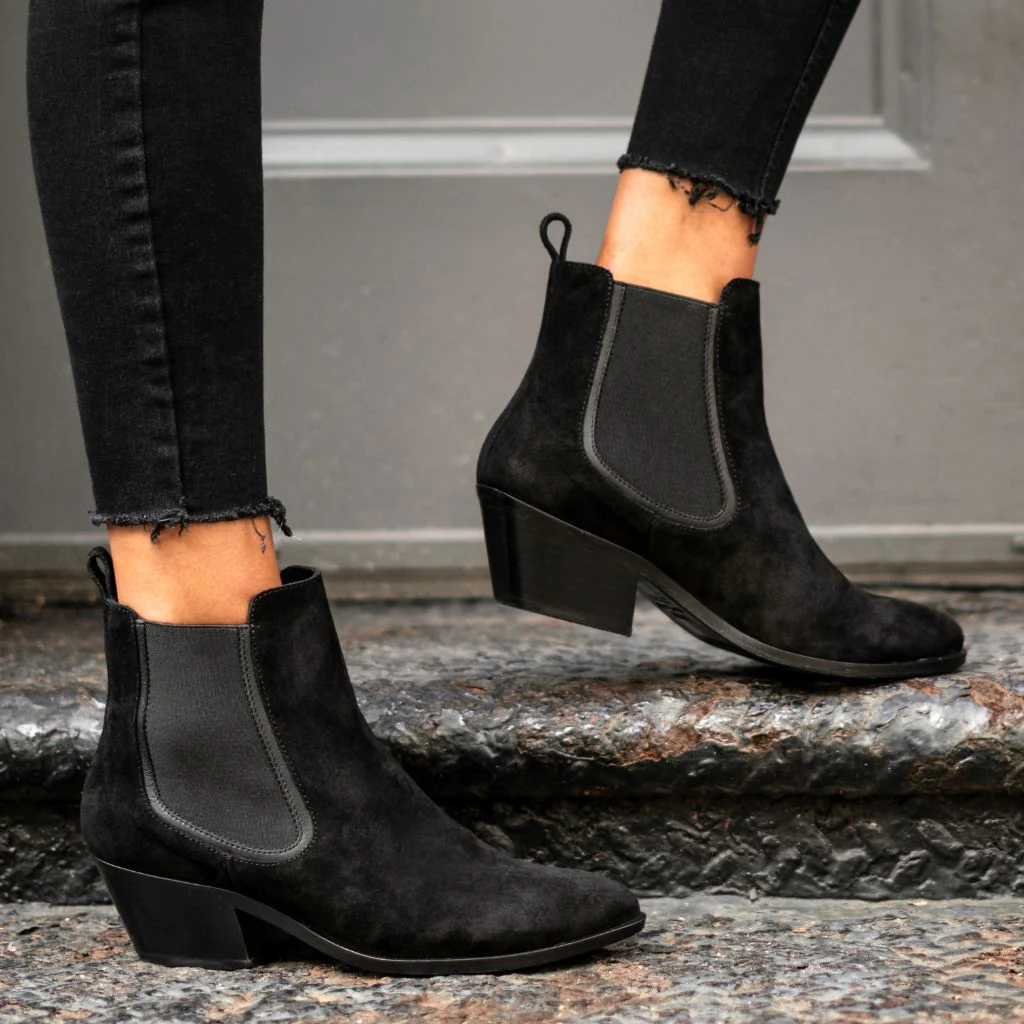 Duchess Bootie | Black Suede - Thursday Boots