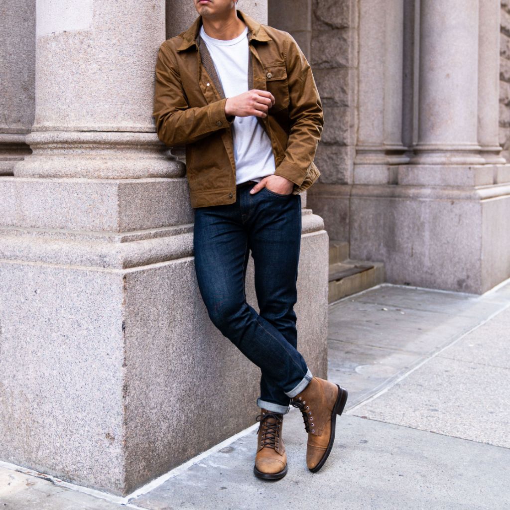 Waxed Canvas Field Jacket | Khaki - Thursday Boots