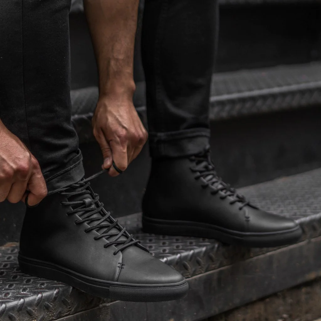Premier High Top | Black Vachetta - Thursday Boots