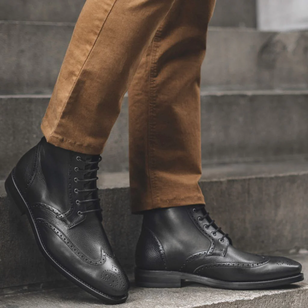 Wingtip | Black - Thursday Boots