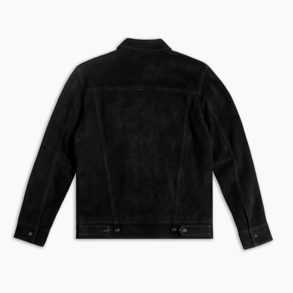 Suede Trucker Jacket | Black - Thursday Boots
