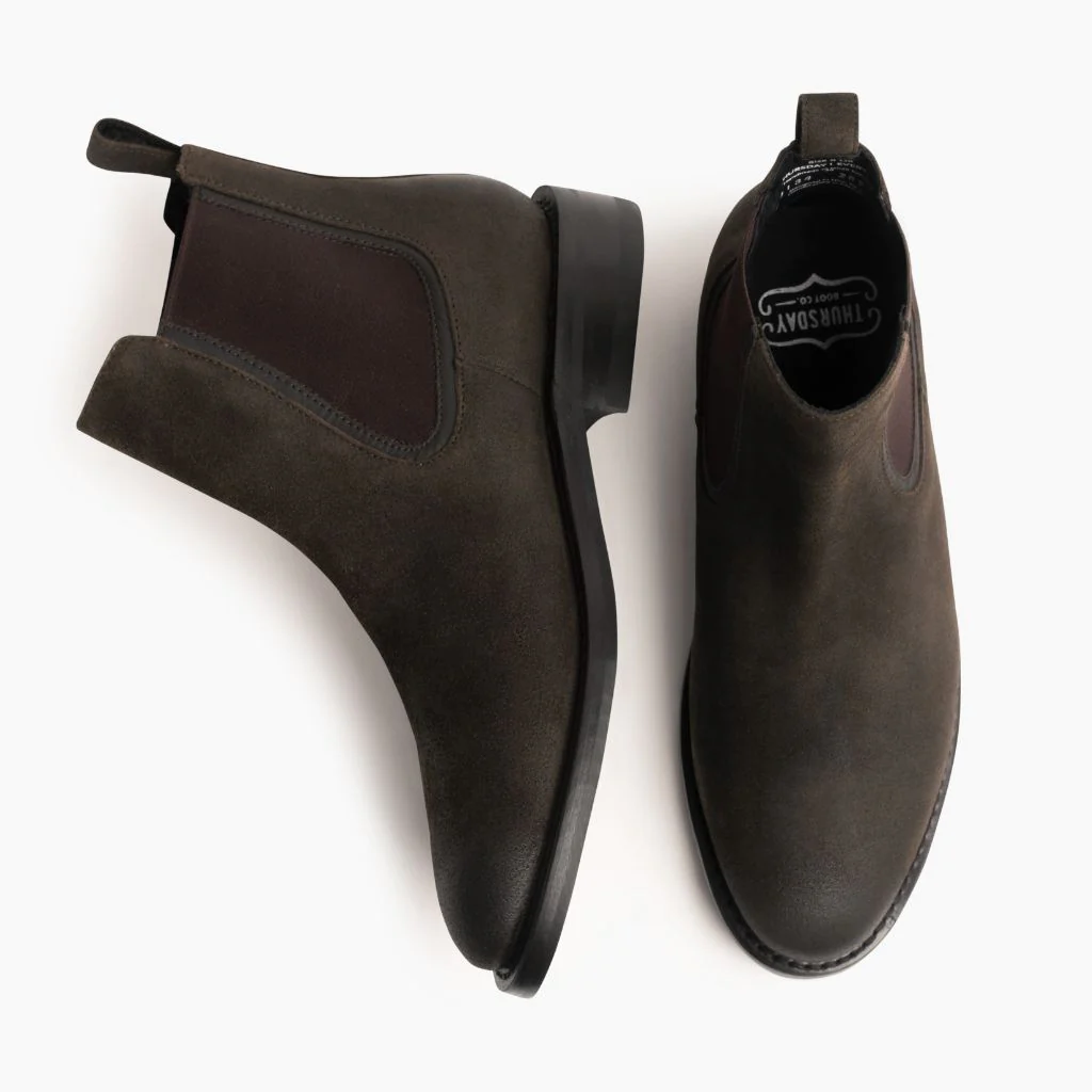 Duke | Dark Olive Suede - Thursday Boots