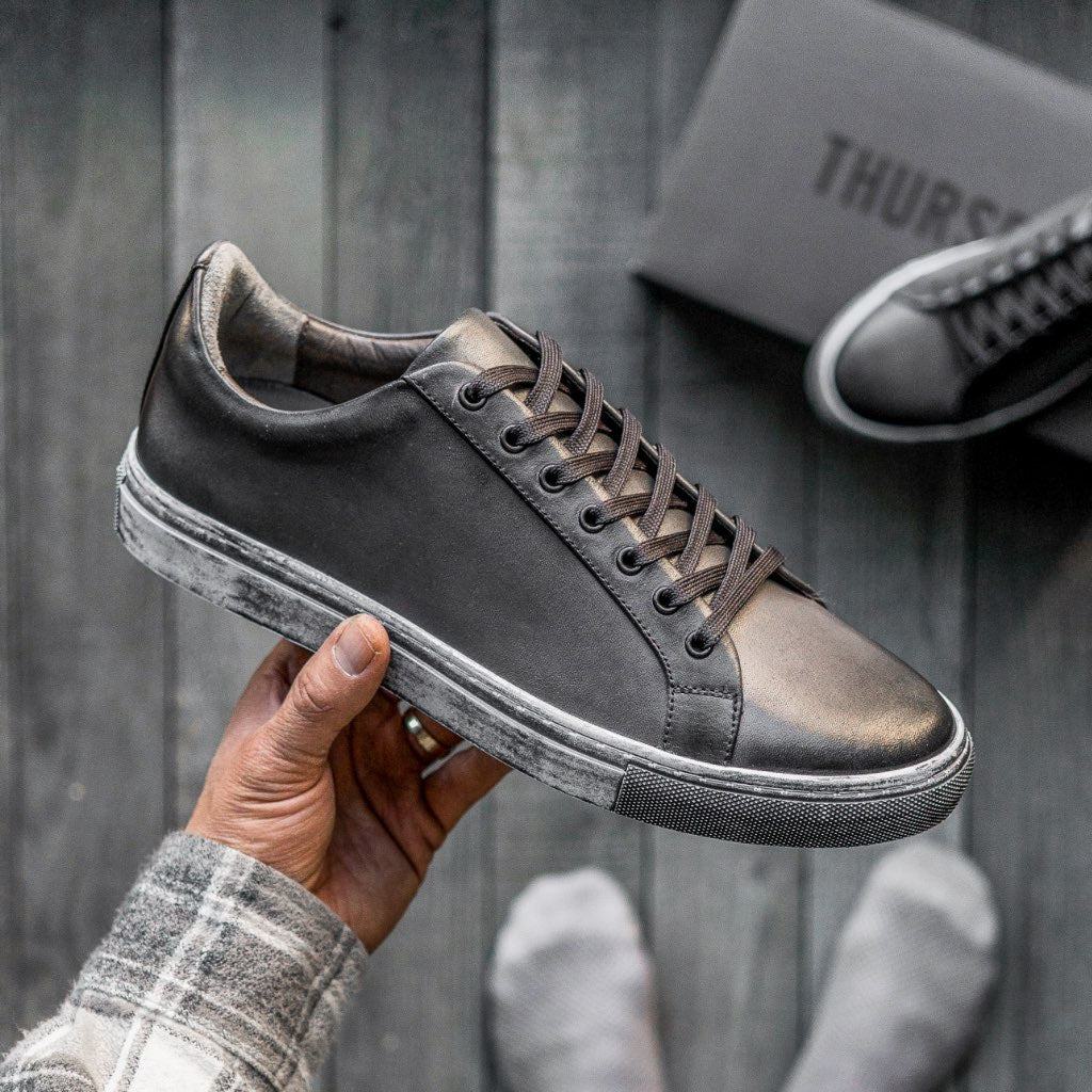Premier Low Top | Distressed Grey - Thursday Boots