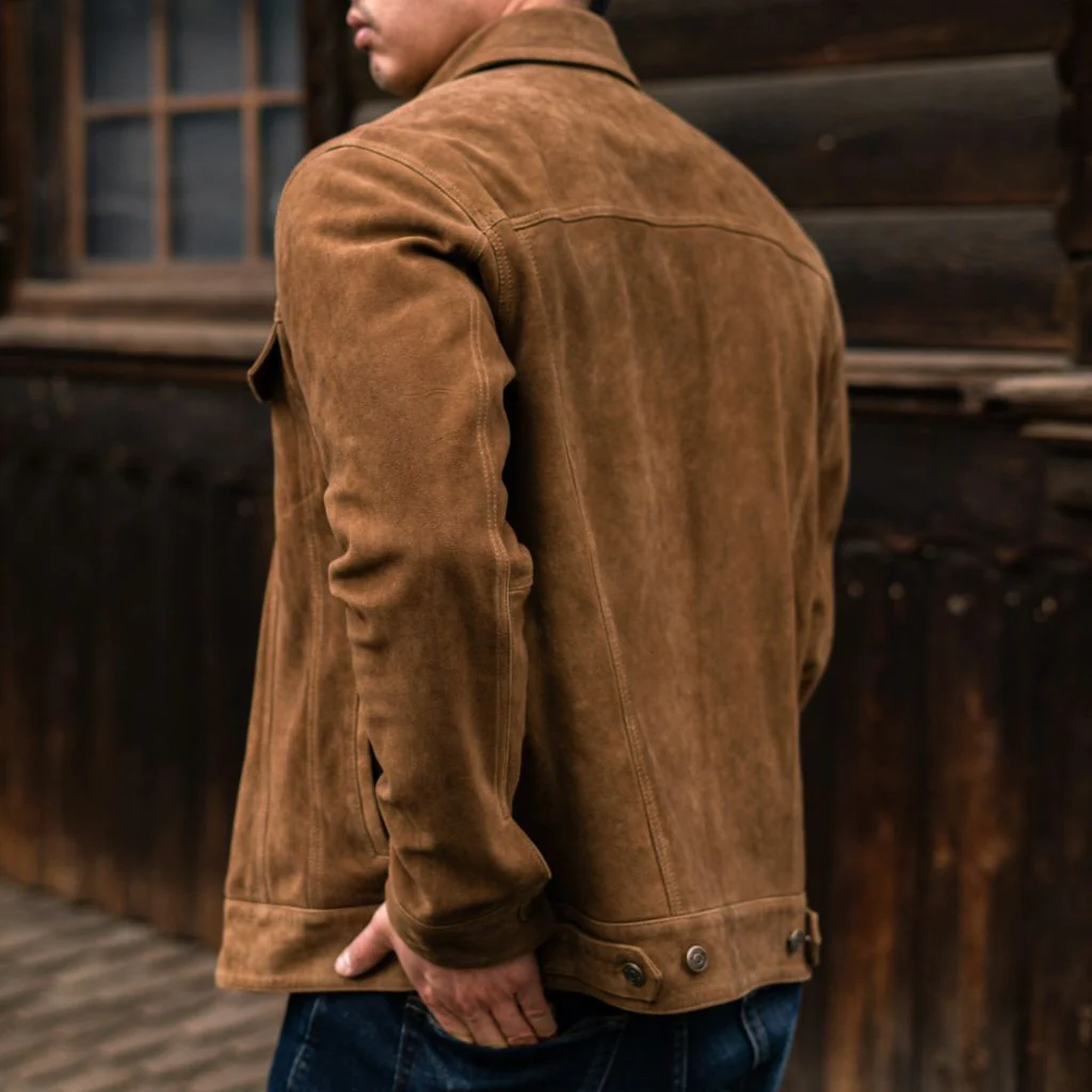 Suede Trucker Jacket | Dusty - Thursday Boots