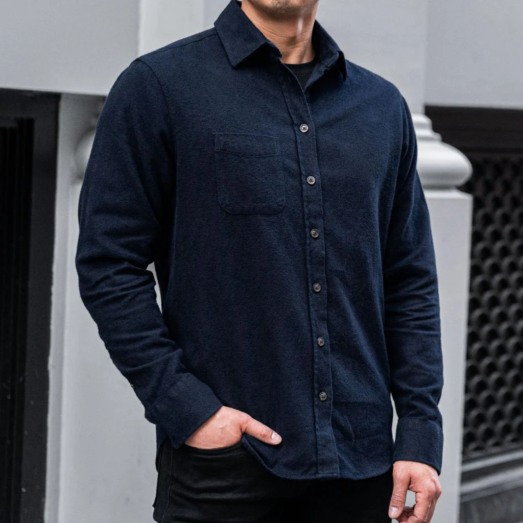 Solid Shirt | Navy - Thursday Boots