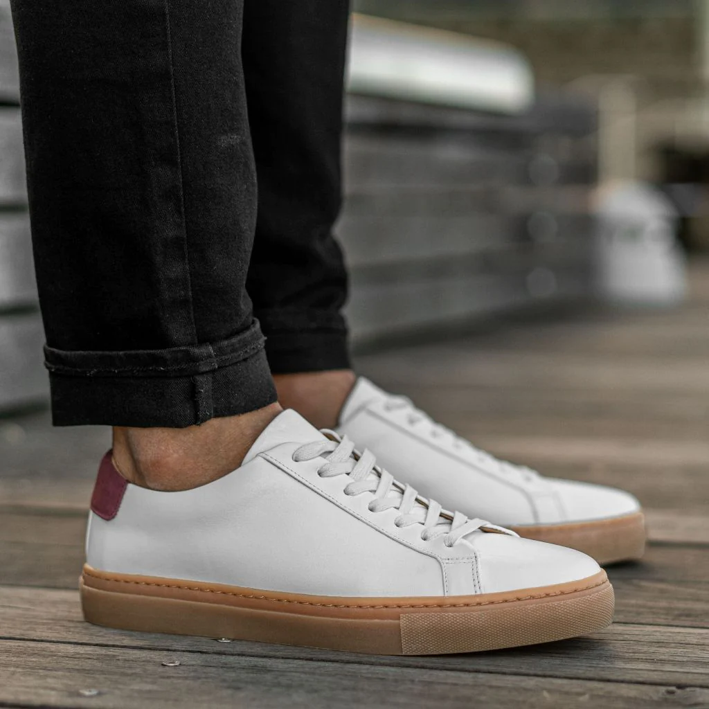 Legacy | White x Burgundy - Thursday Boots