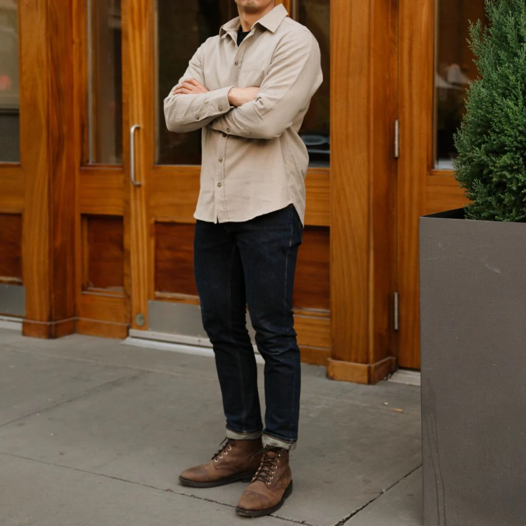 Solid Shirt | Taupe - Thursday Boots