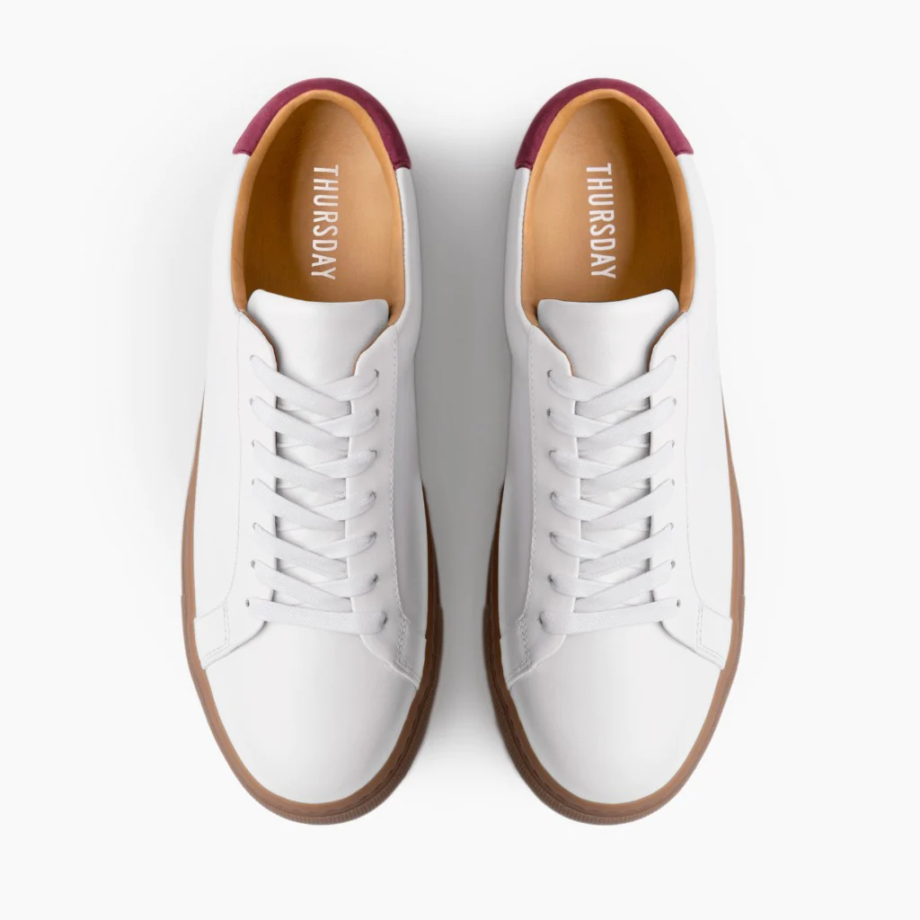 Legacy | White x Burgundy - Thursday Boots