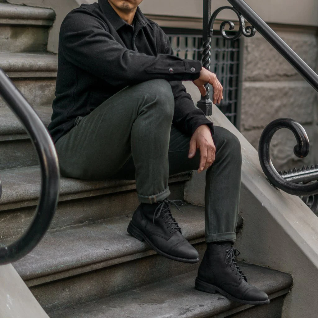 Kato Axe Slim Fit Chinos | Military Green - Thursday Boots