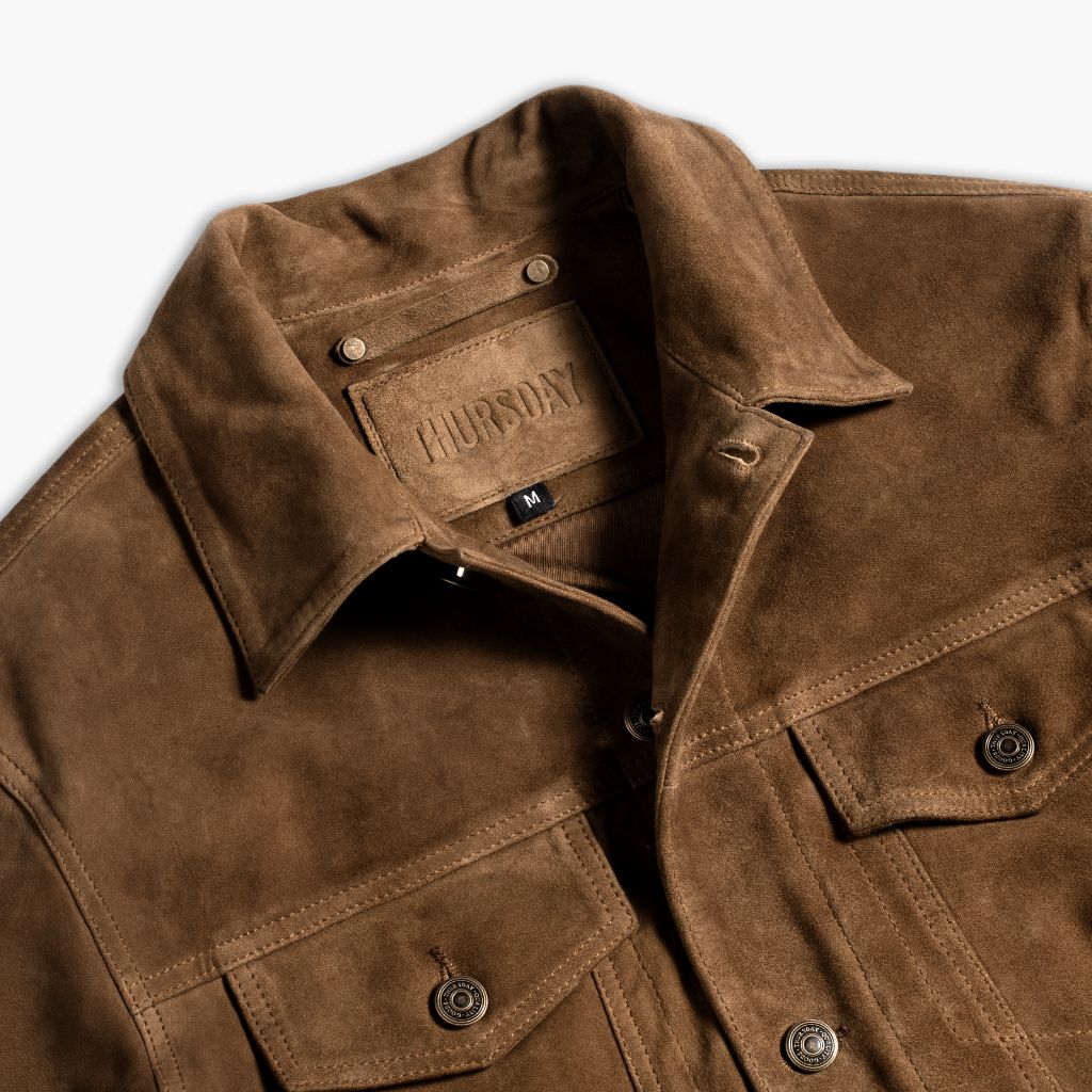 Suede Trucker Jacket | Dusty - Thursday Boots