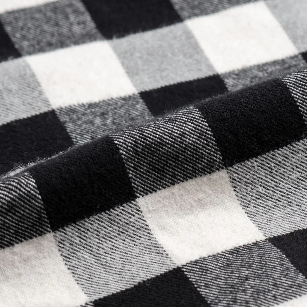 Buffalo Check Shirt | Black & White - Thursday Boots