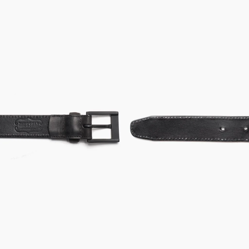 Men's Classic Leather Belt | Black Matte - Thursday Boots
