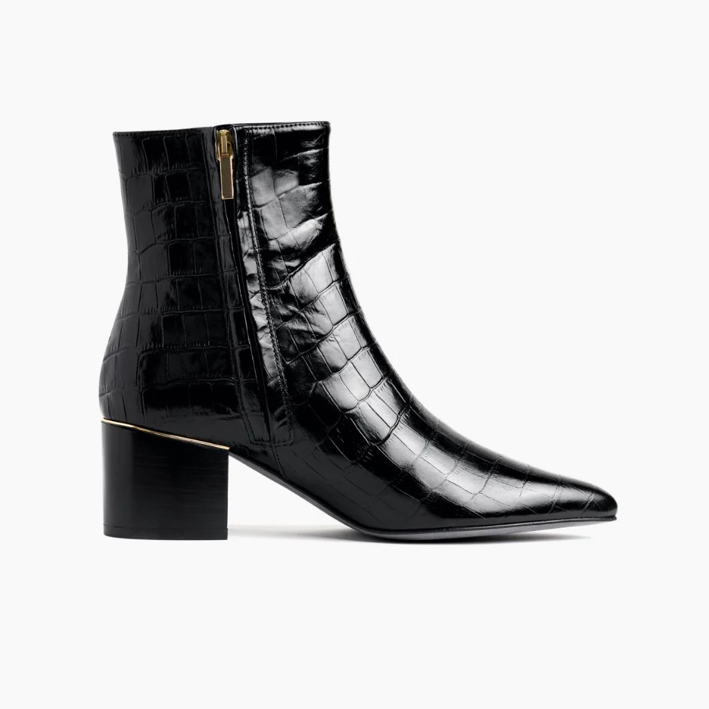 Luna | Black Croco - Thursday Boots