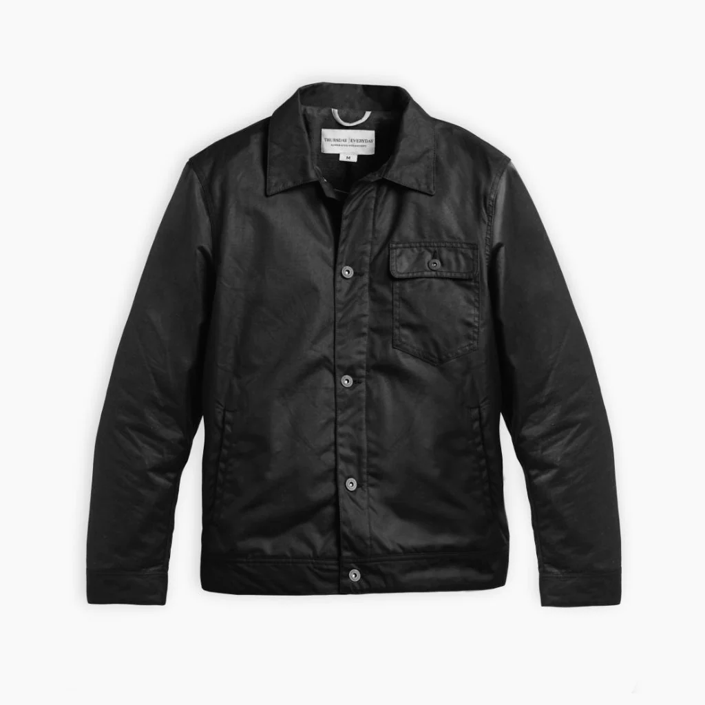 Waxed Canvas Field Jacket | Black - Thursday Boots