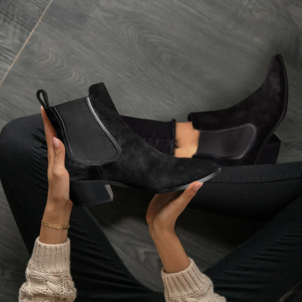 Duchess Bootie | Black Suede - Thursday Boots