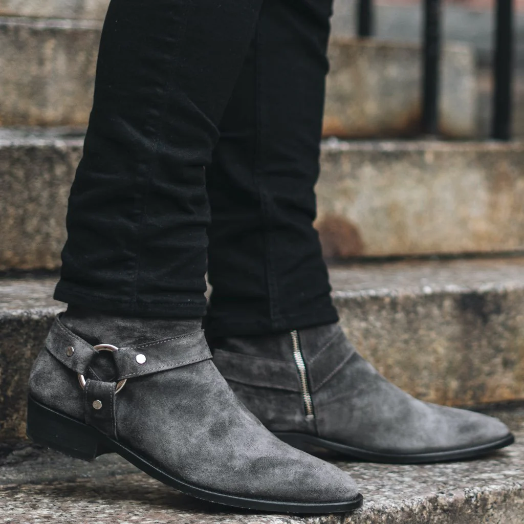 Harness | Grey Suede - Thursday Boots