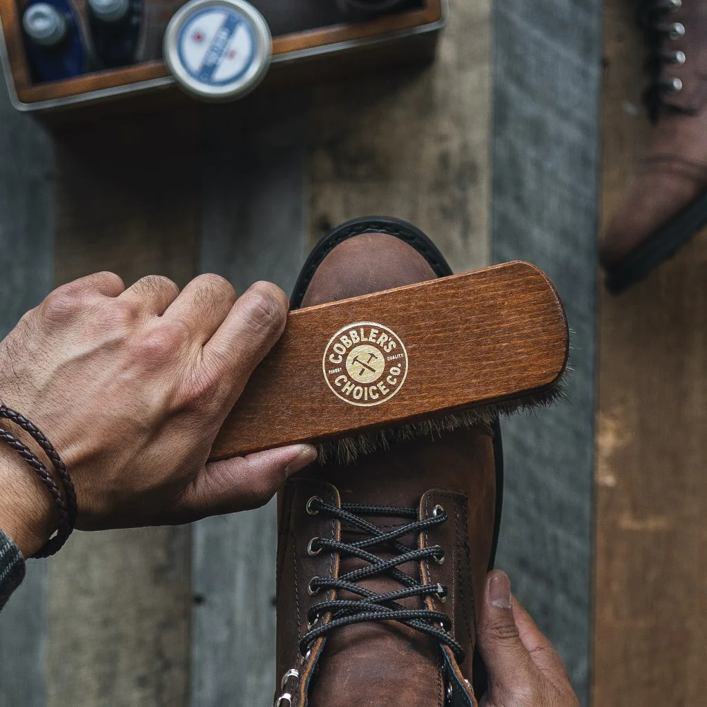 Cobbler's Choice Premium Shoe Brush | Brown - Thursday Boots