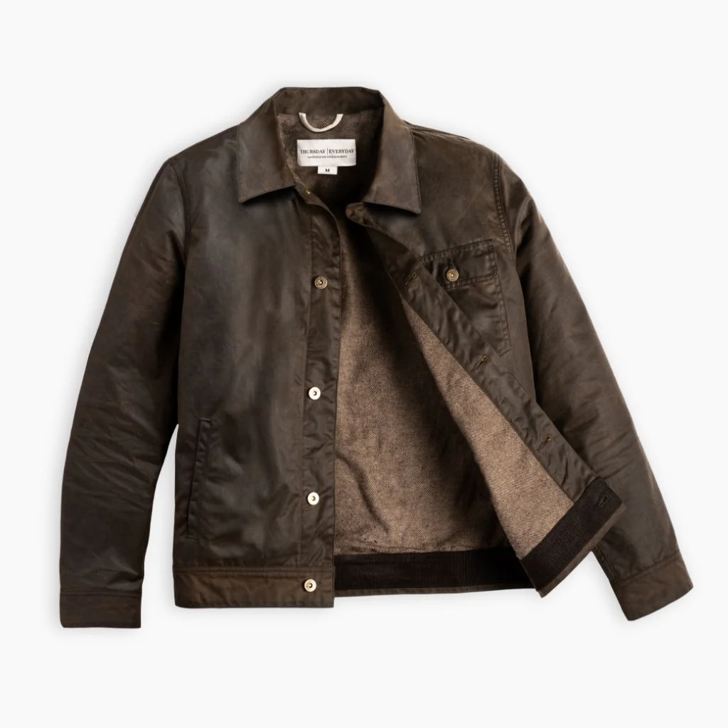 Waxed Canvas Field Jacket | Dark Olive - Thursday Boots