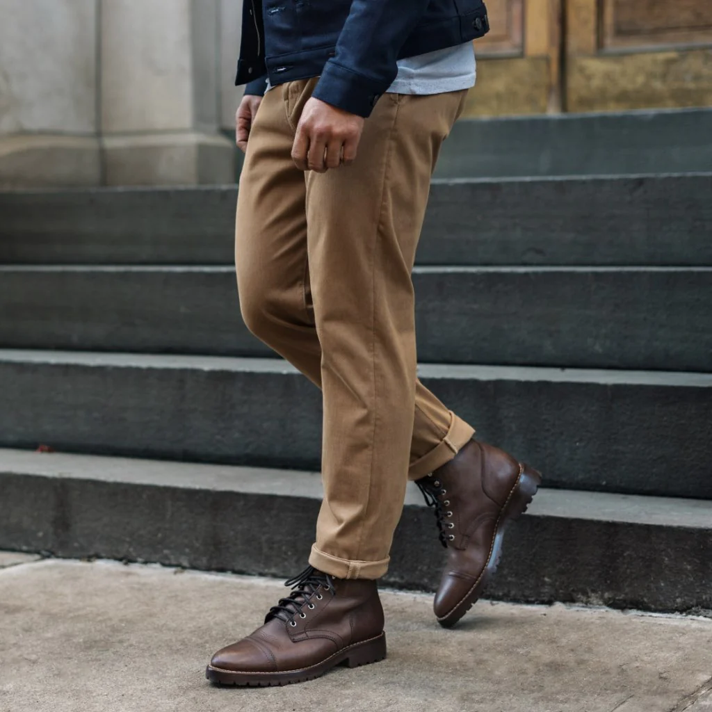 Kato Axe Slim Fit Chinos | Khaki - Thursday Boots