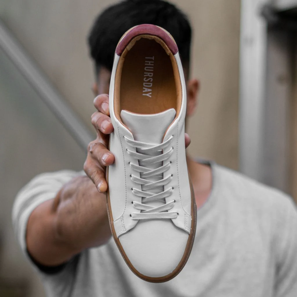 Legacy | White x Burgundy - Thursday Boots