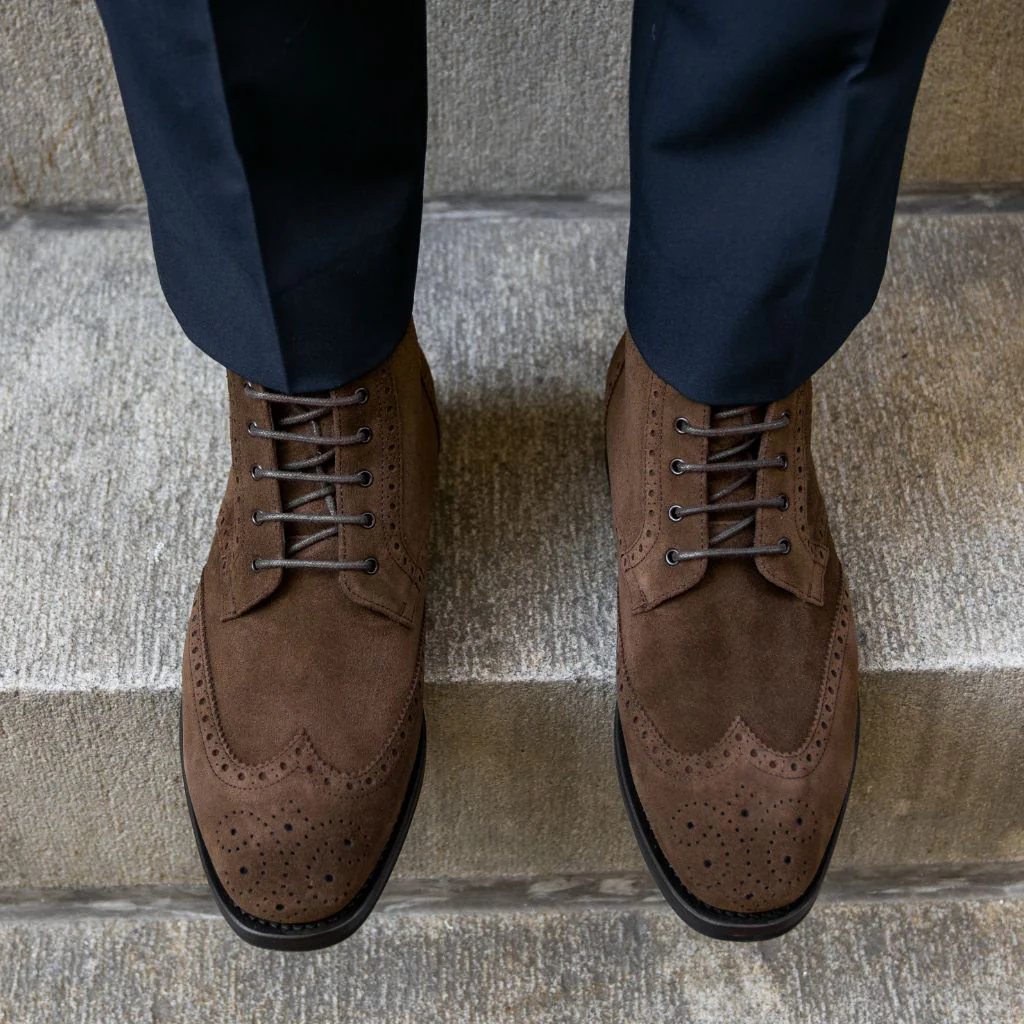 Wingtip | Chocolate Suede - Thursday Boots