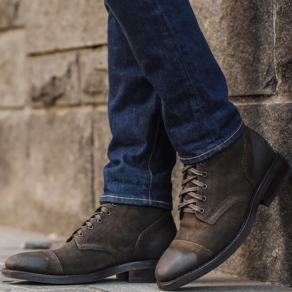 Captain | Dark Olive Suede - Thursday Boots