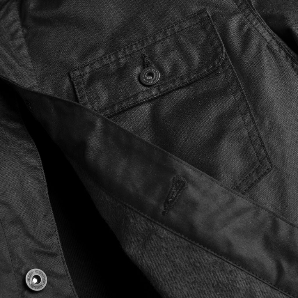 Waxed Canvas Field Jacket | Black - Thursday Boots
