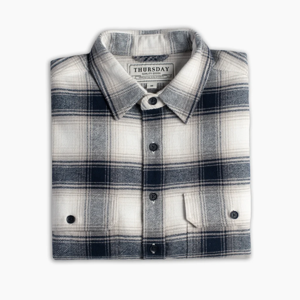 Summit Flannel Shirt | Coastal Blue - Thursday Boots