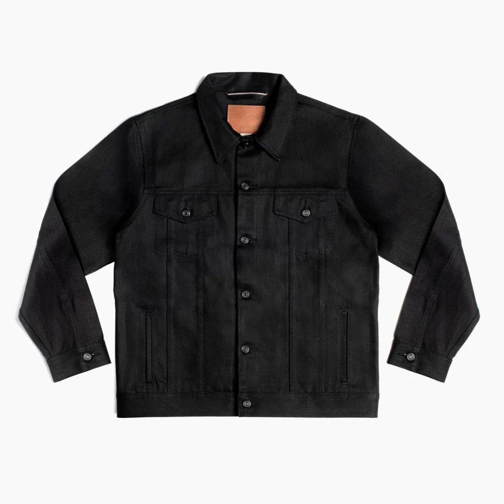 Selvedge Denim Trucker Jacket | Pitch Black - Thursday Boots