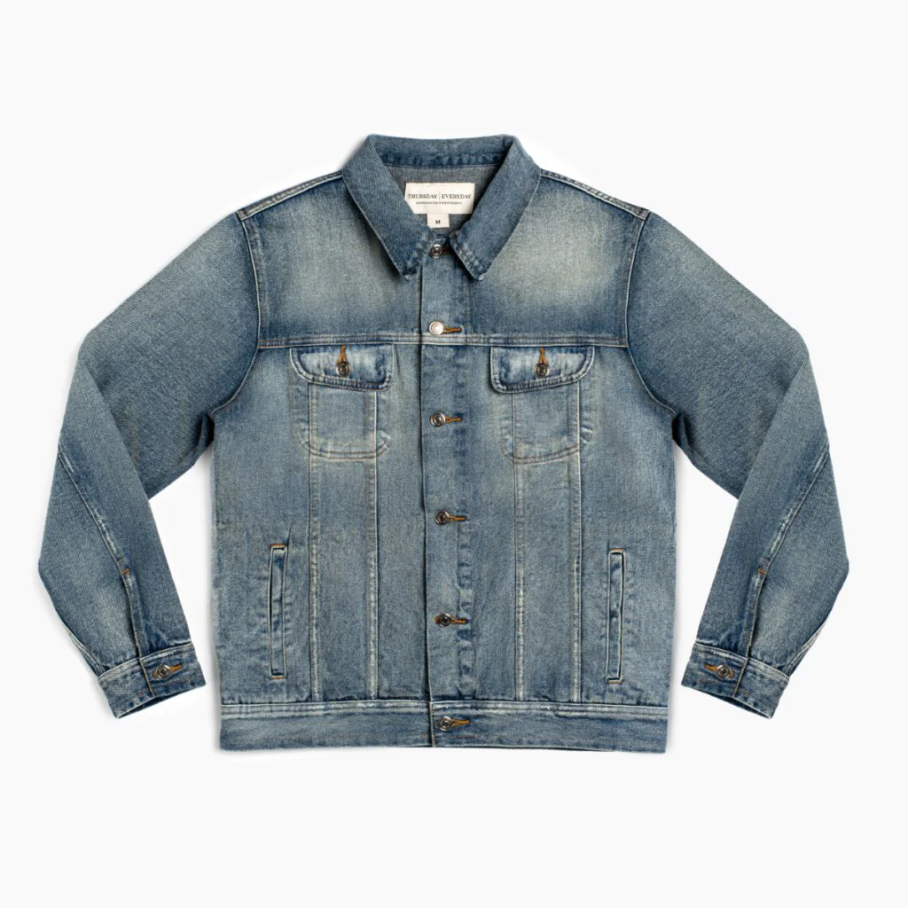 Denim Trucker Jacket | Washed Indigo - Thursday Boots