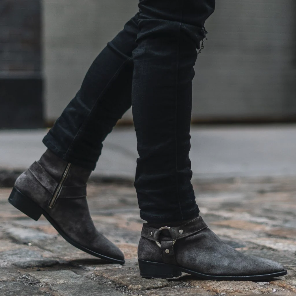 Harness | Grey Suede - Thursday Boots