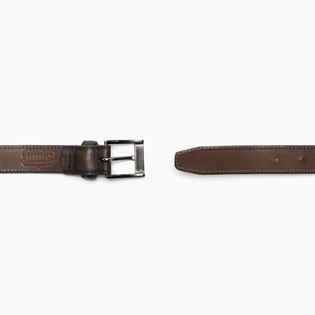Men's Classic Leather Belt | Black Coffee - Thursday Boots