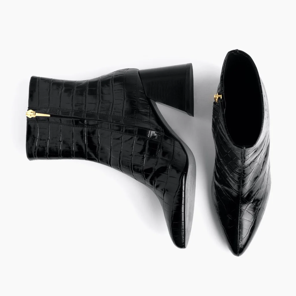 Heartbreaker | Black Croco - Thursday Boots