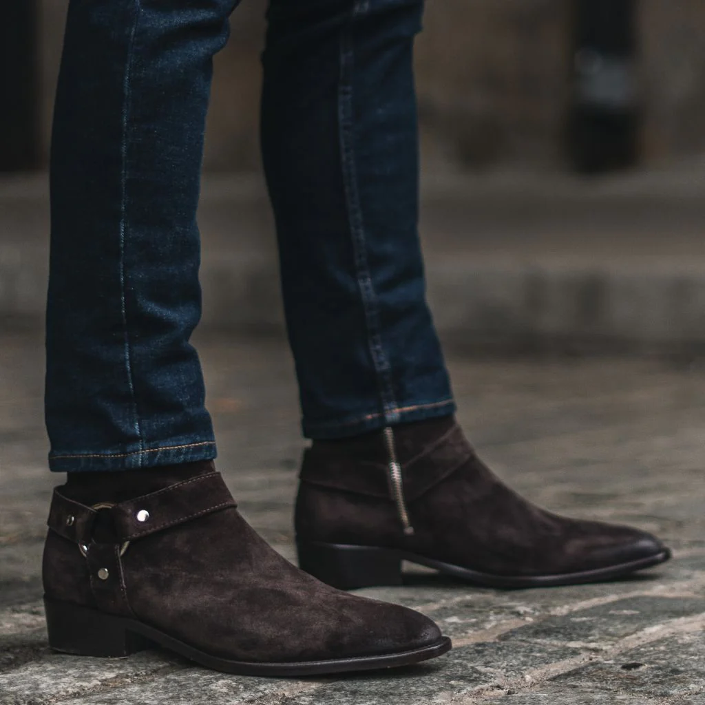 Harness | Dark Brown Suede - Thursday Boots