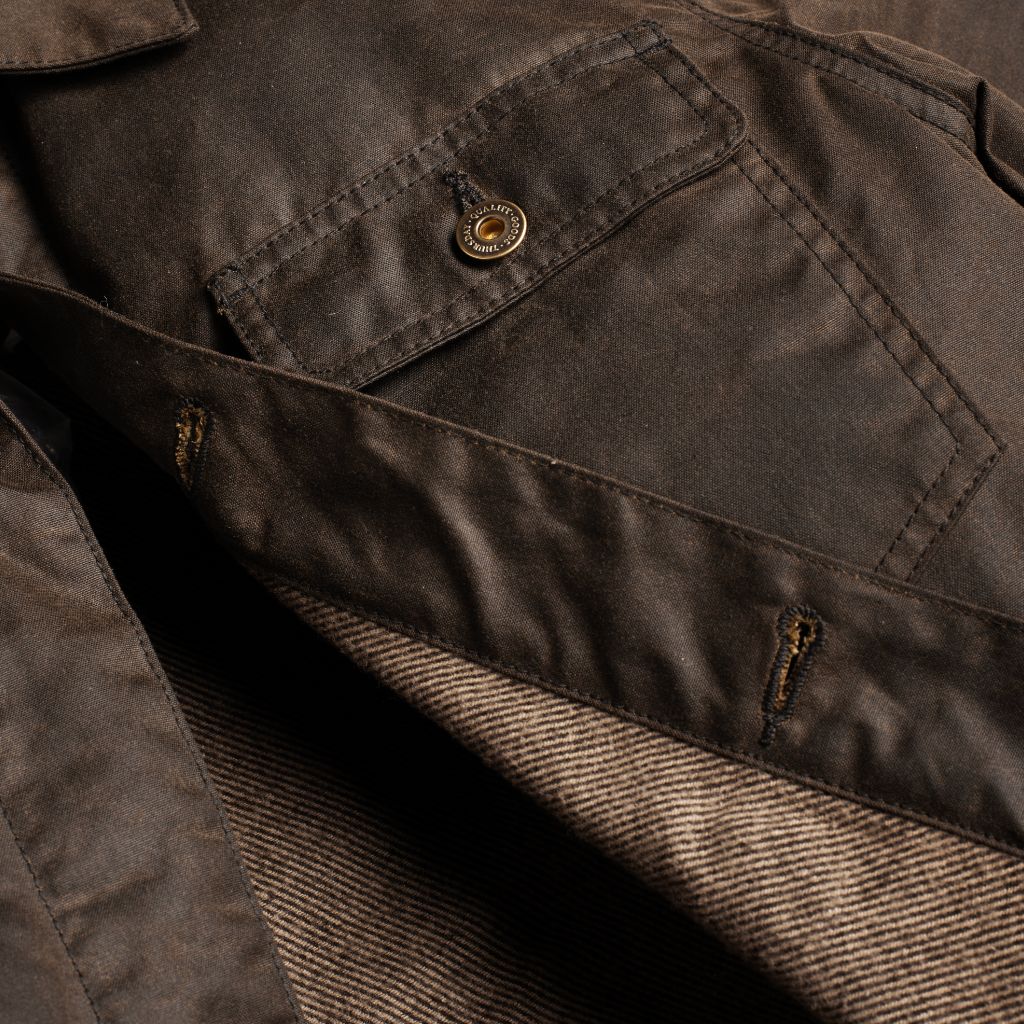 Waxed Canvas Field Jacket | Dark Olive - Thursday Boots