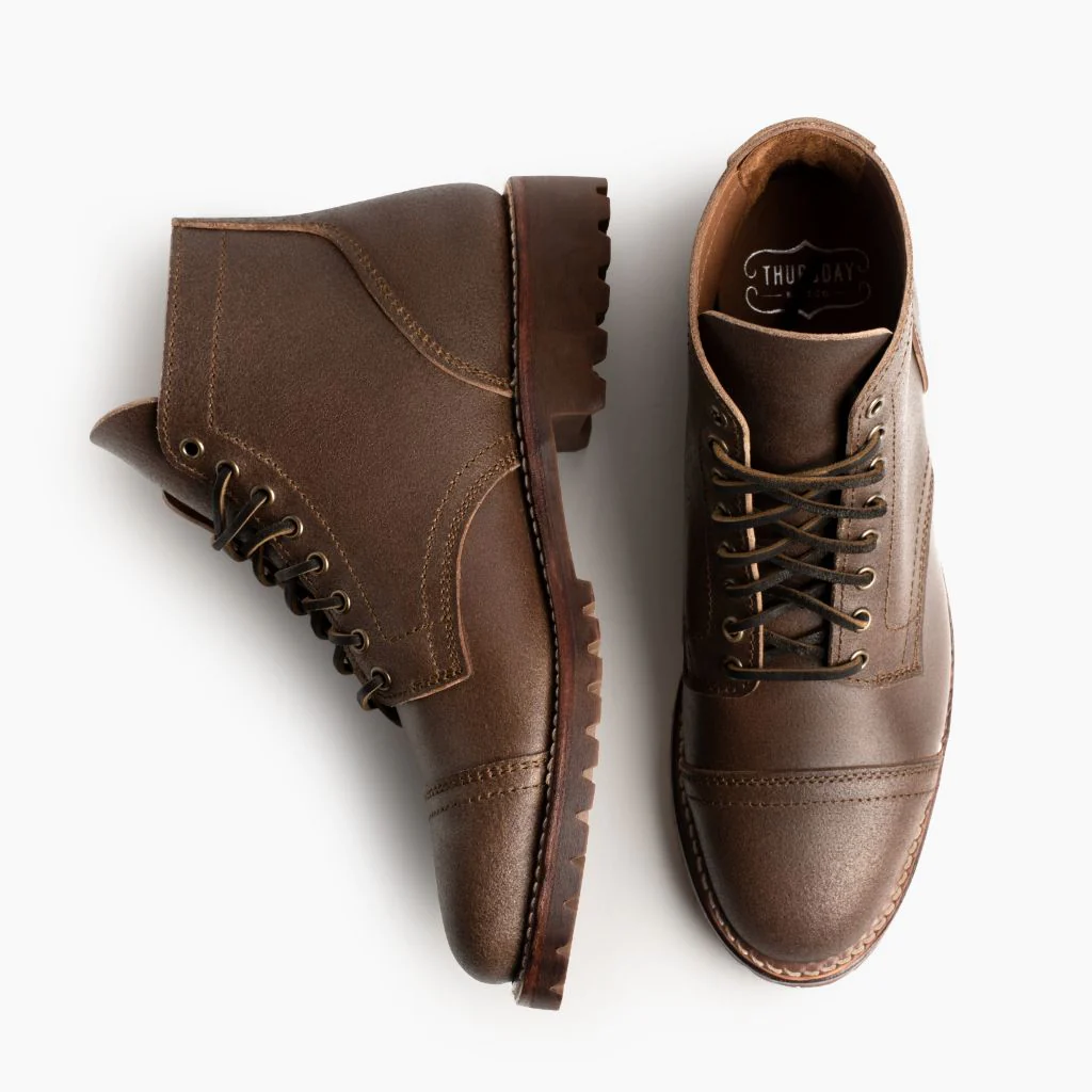 Vanguard | Natural Waxed Roughout - Thursday Boots