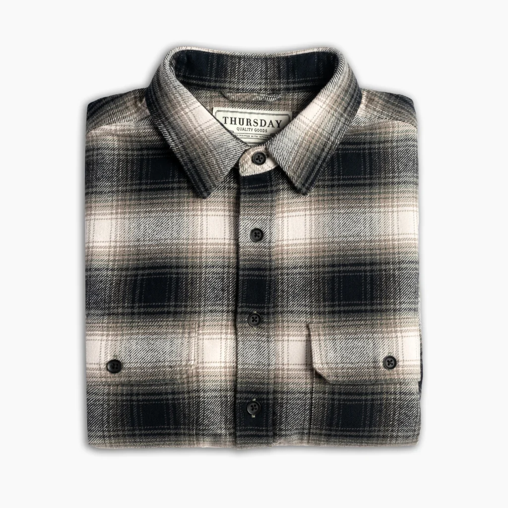 Summit Flannel Shirt | Timberwolf - Thursday Boots