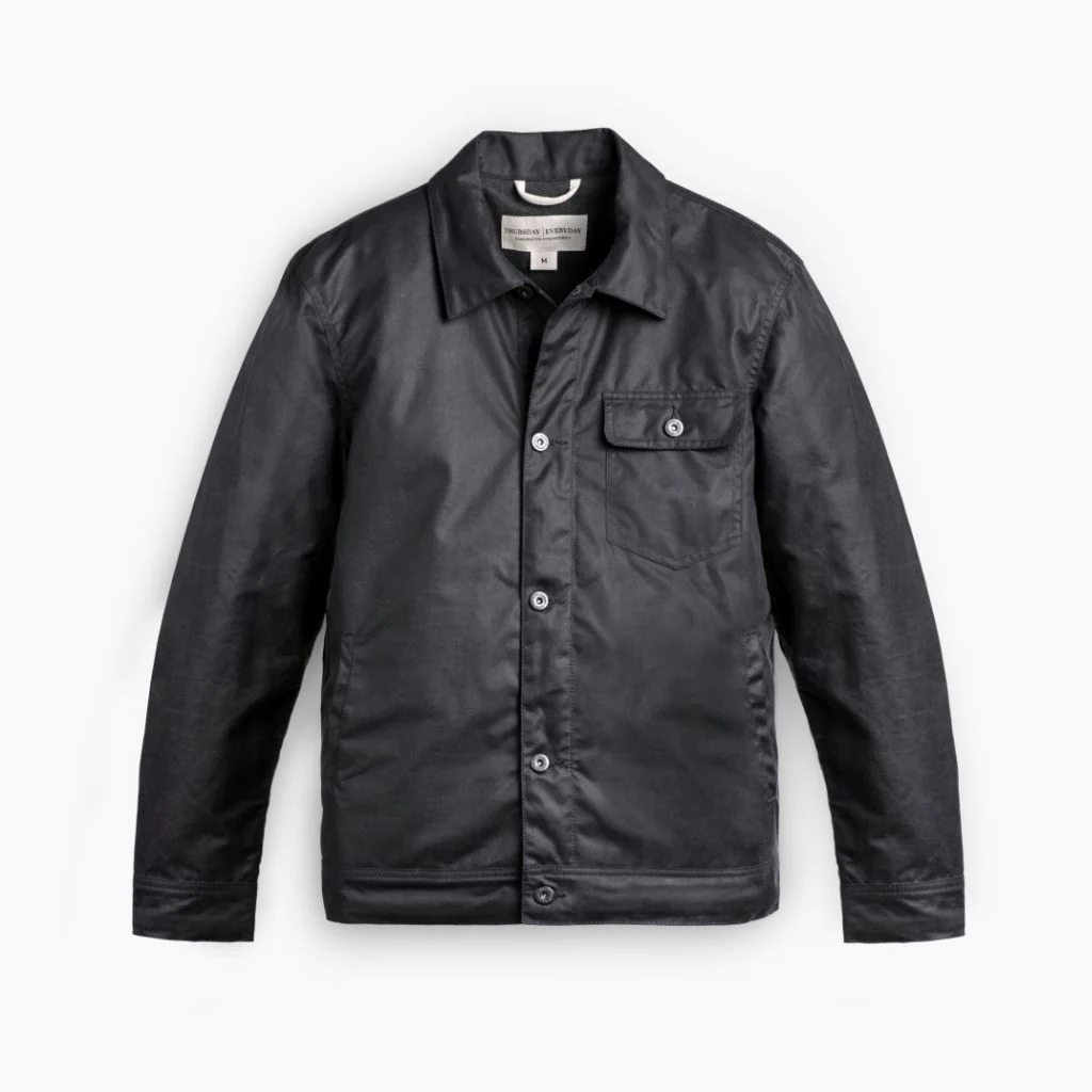 Waxed Canvas Field Jacket | Charcoal - Thursday Boots