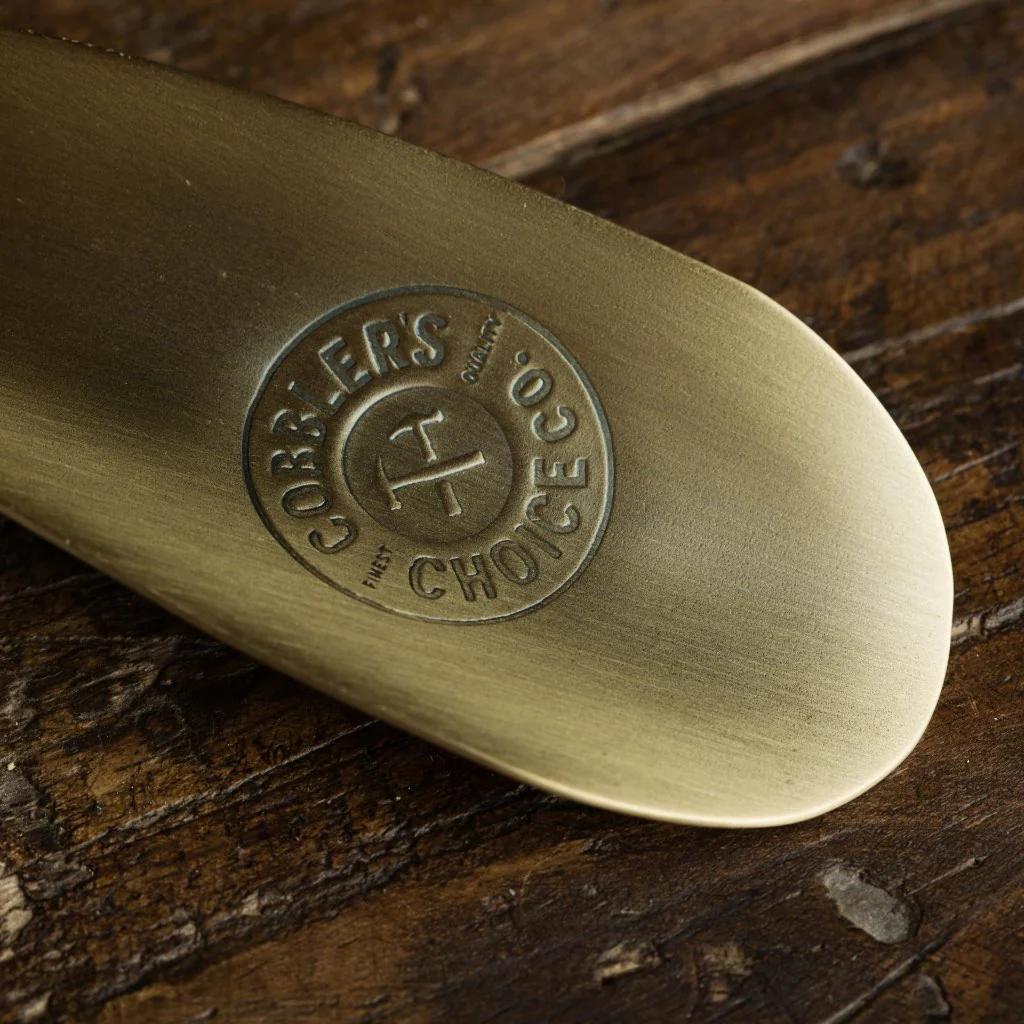 Cobbler's Choice Metal Shoe Horn | Brushed Brass - Thursday Boots