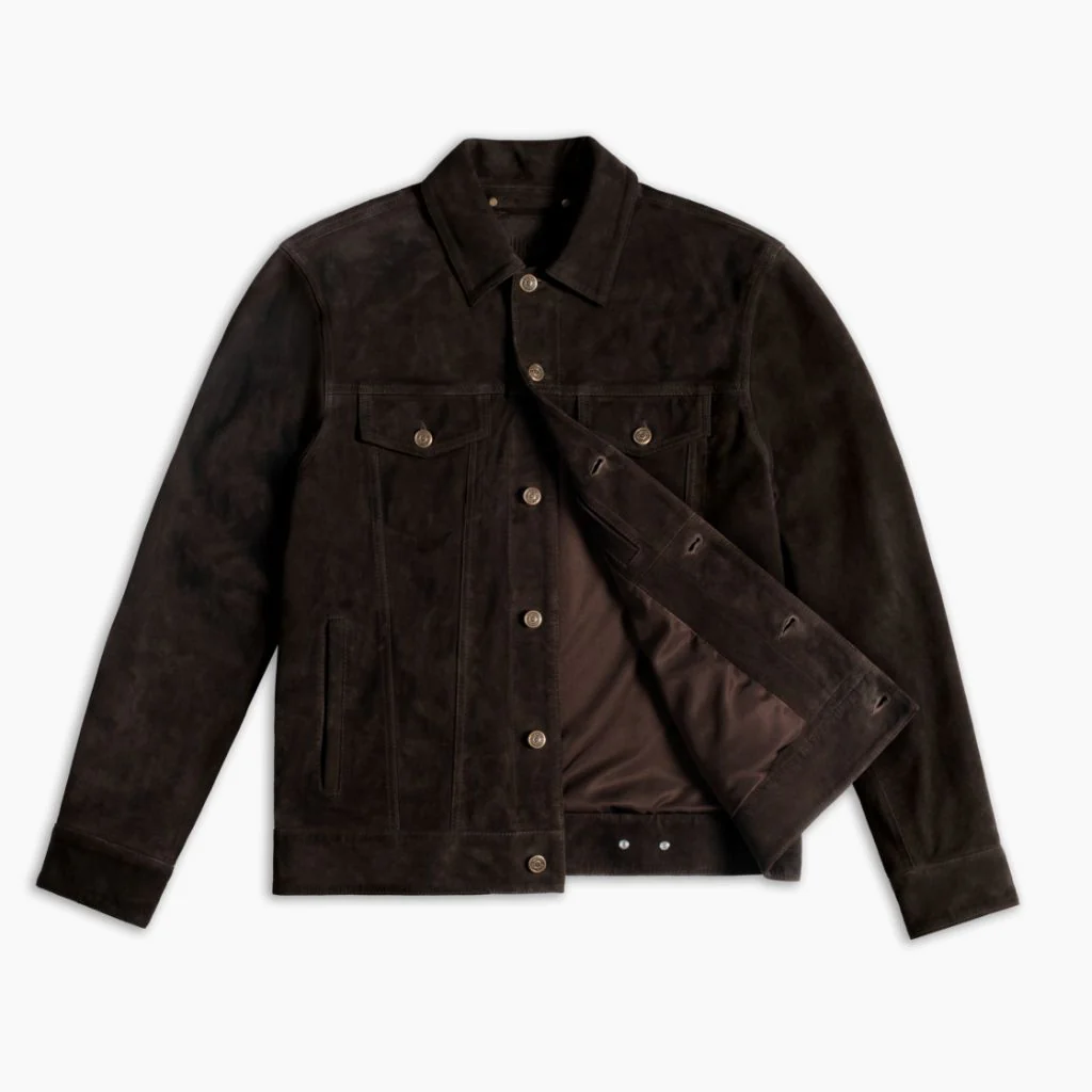 Suede Trucker Jacket | Chocolate - Thursday Boots