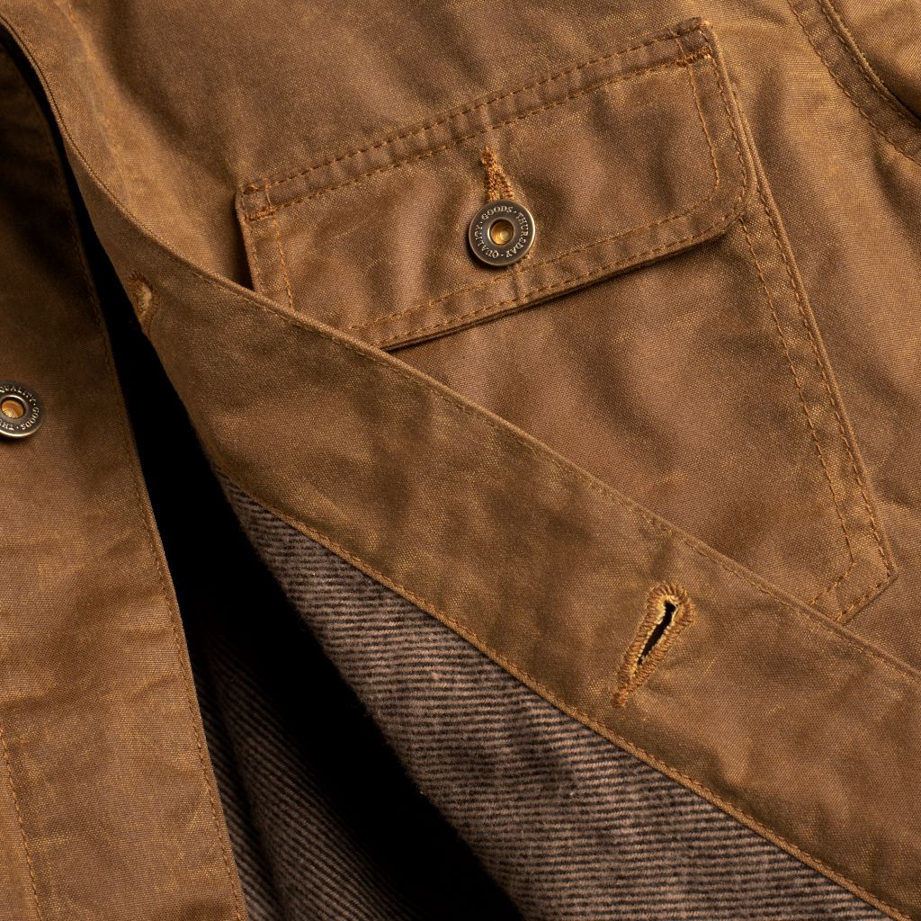 Waxed Canvas Field Jacket | Khaki - Thursday Boots