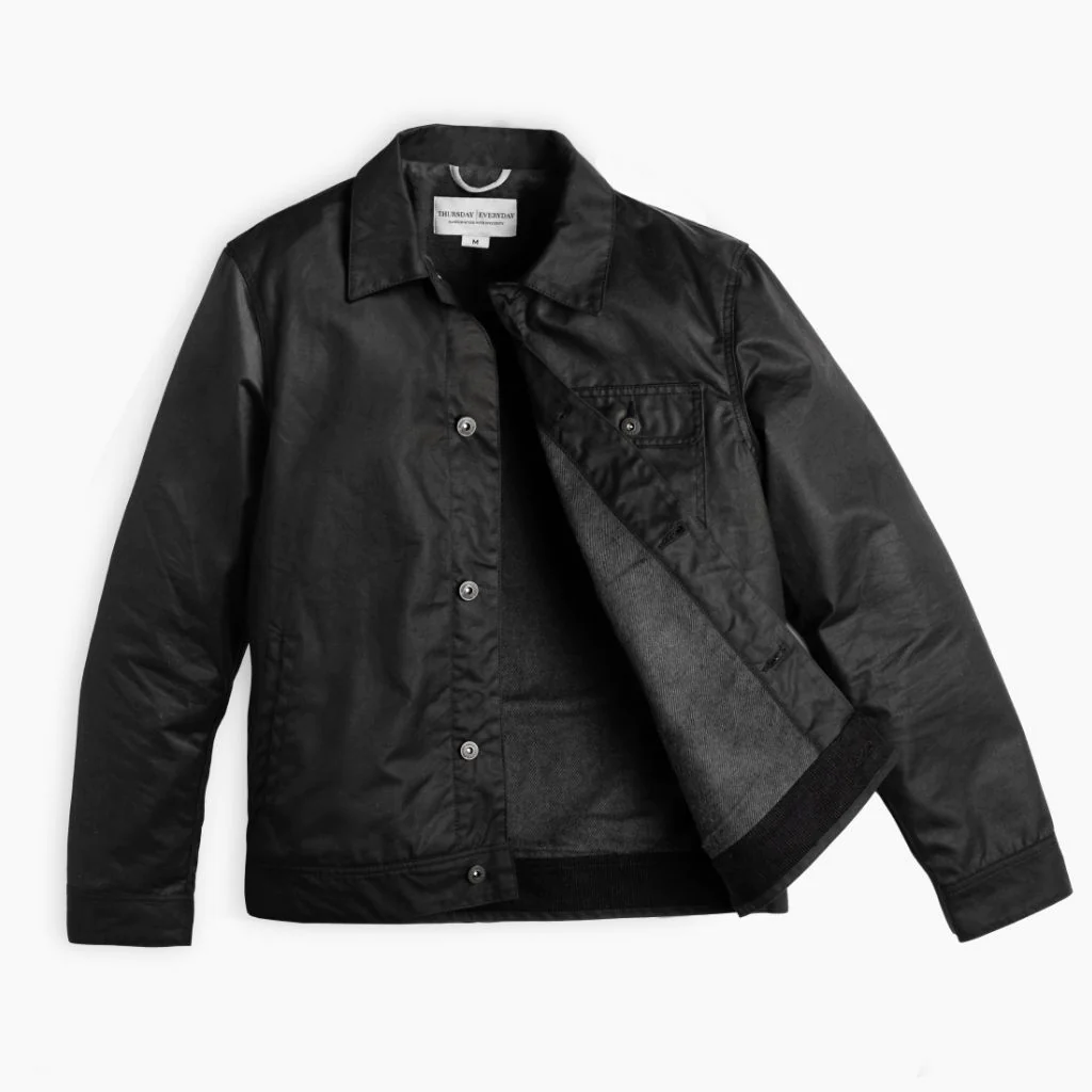Waxed Canvas Field Jacket | Black - Thursday Boots