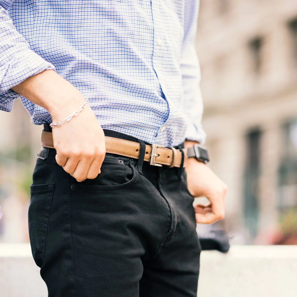 Men's Classic Leather Belt | Natural Chromexcel - Thursday Boots
