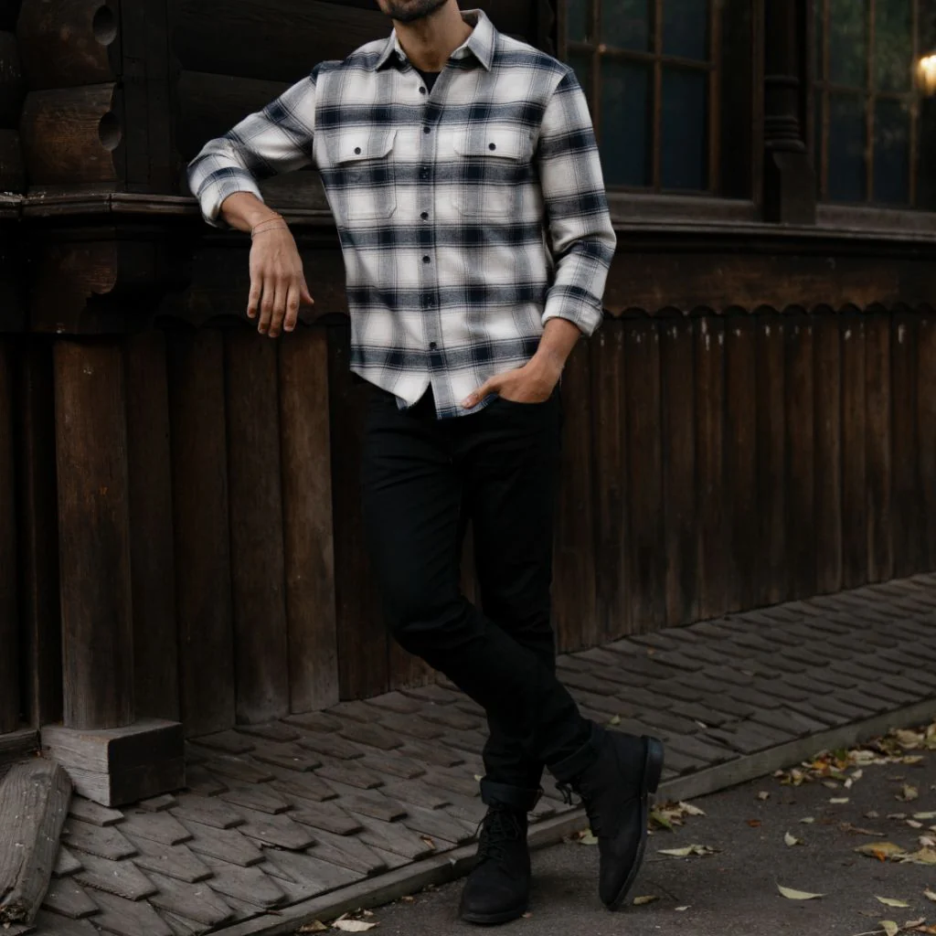 Summit Flannel Shirt | Coastal Blue - Thursday Boots
