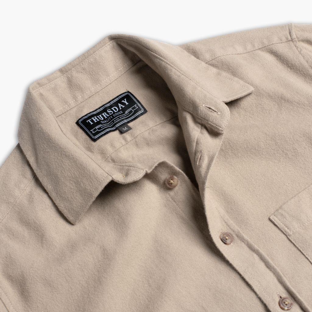 Solid Shirt | Taupe - Thursday Boots
