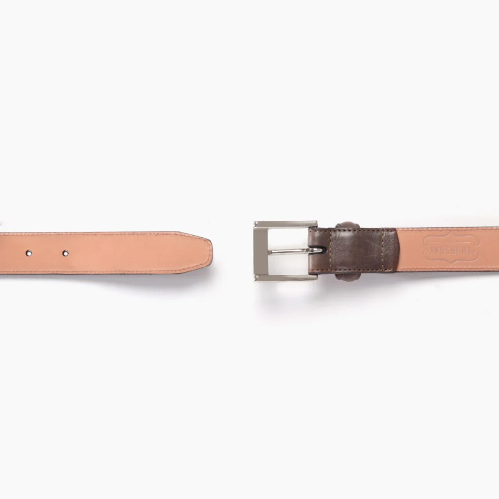 Men's Classic Leather Belt | Old English - Thursday Boots